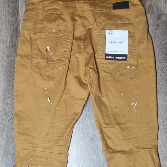 Men's Tan Overalls with Black Straps - Picture 9 of 11